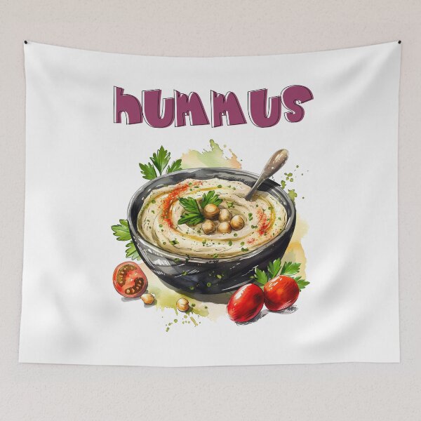Item preview, Mediterranean Magic: Indulge in the Creamy Vegetarian Bliss of Our Classic Hummus! حمص designed and sold by FUNqoosh.