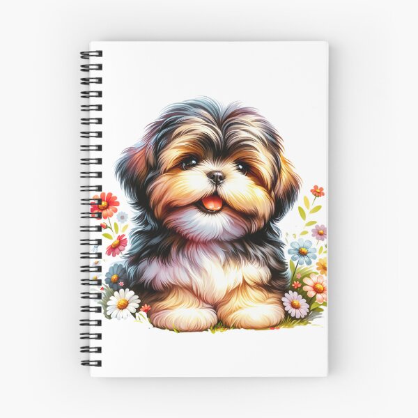 Item preview, Lhasa Apso Puppy And Flowers designed and sold by TheAnimalZ00.