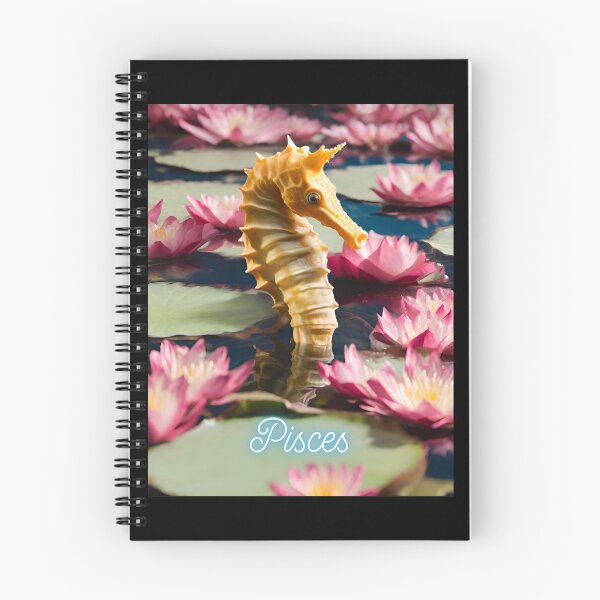 Item preview, Seahorse and water Lilies Pisces zodiac designed and sold by Amazean.
