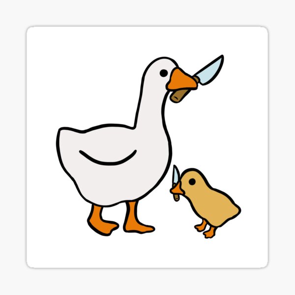 Aperçu de l'œuvre Oie et canard avec couteau Meme créée et vendue par Frostea1004.