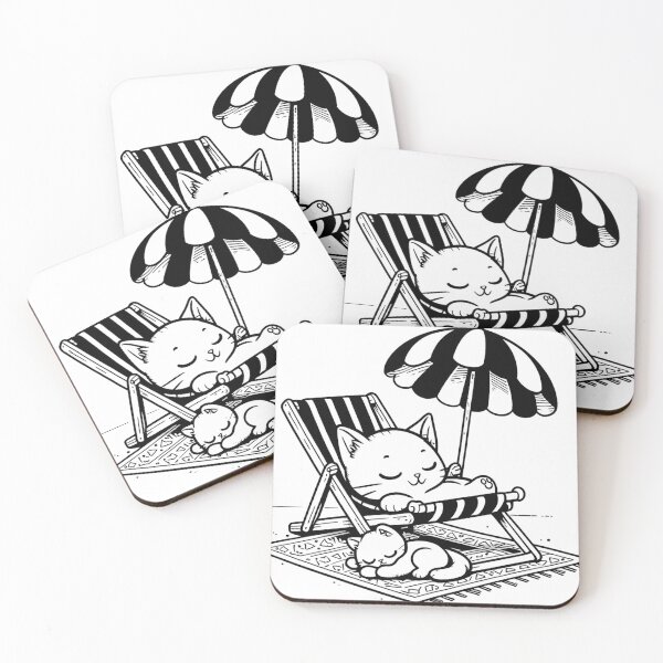 Item preview, Kitten's Blissful Beach Lounge designed and sold by Mali's Giggle Lab.