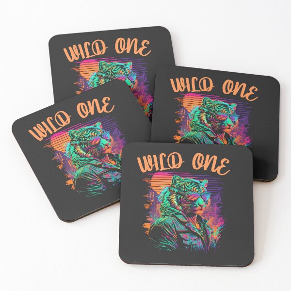 Item preview,  Wild One Colorful Tiger in Jacket and Shades designed and sold by AlienOccupation.