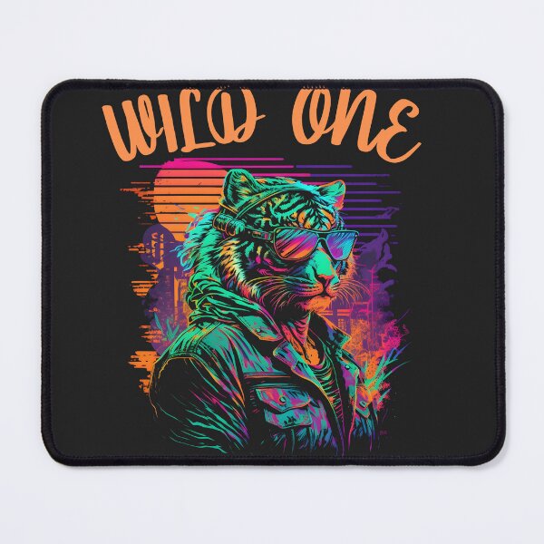 Item preview,  Wild One Colorful Tiger in Jacket and Shades designed and sold by AlienOccupation.