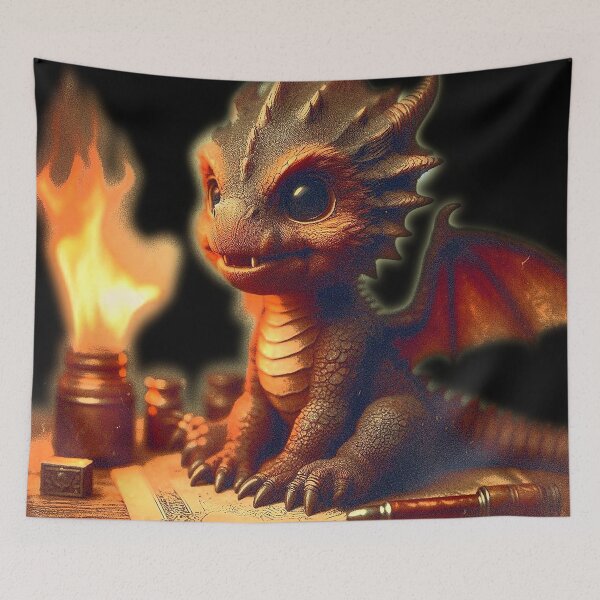 Item preview, BABY FIRE DRAGON designed and sold by Foxlindesigns.