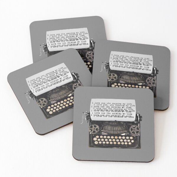 Item preview, I love you it’s ruining my life typewriter  designed and sold by karma-style.