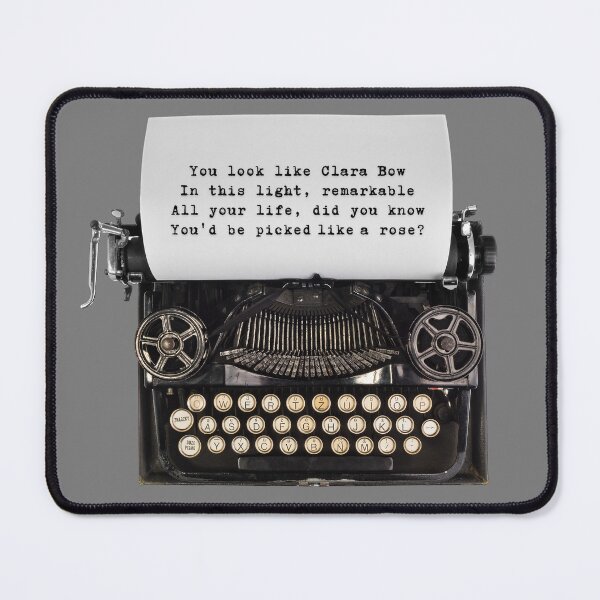 Item preview, clara bow lyrics typewriter designed and sold by karma-style.