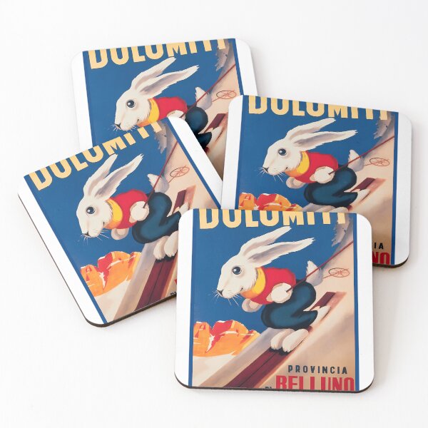 Item preview,  Ski Bunny Rabbit Vintage Winter Sport Travel Advert designed and sold by Dennikiauer.