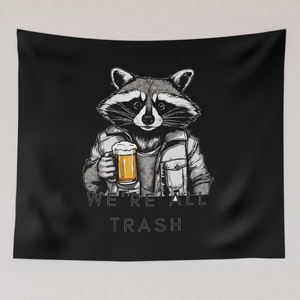 Item preview, Happy Raccoon Were All Trash designed and sold by alejandrozero.