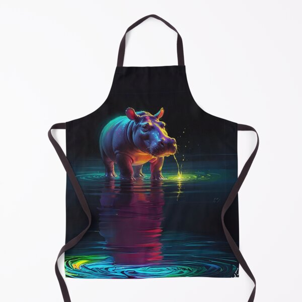 Item preview, Copy of Colourful Hippopotamus Art designed and sold by Obsidian Ink by Wilshire.