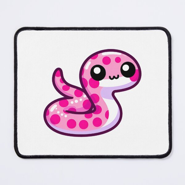Item preview, Kawaii pink snake designed and sold by Cloudlilyart.