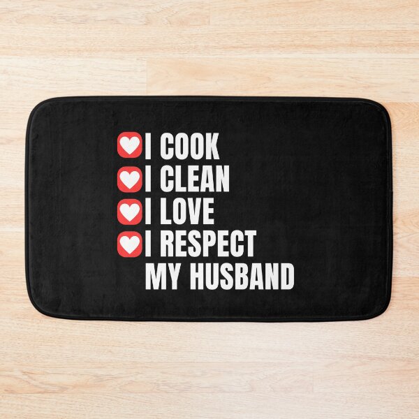 Item preview, I Cook I Clean I Love I Respect My Husband, Amazing Spouse, Relationship, Love Your Spouse, Marriage designed and sold by Cryptohaven.