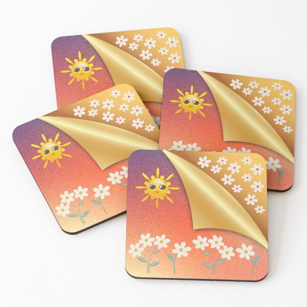 Item preview, Sun Wearing Sunglasses Watching Over Flowers designed and sold by WhiteSoftPetals.