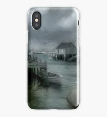 Dull Fall Day in Peggys Cove iPhone Case/Skin