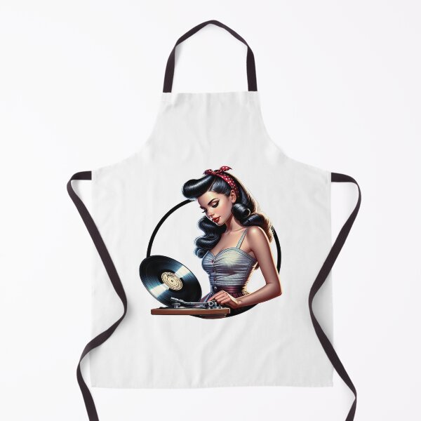 Item preview, Pin Up Girl tocando su disco designed and sold by PassionforLove.
