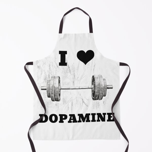 Item preview, I LOVE DOPAMINE Black Lettering Black Heart Barbell Design designed and sold by Primal Pump Co LTD.