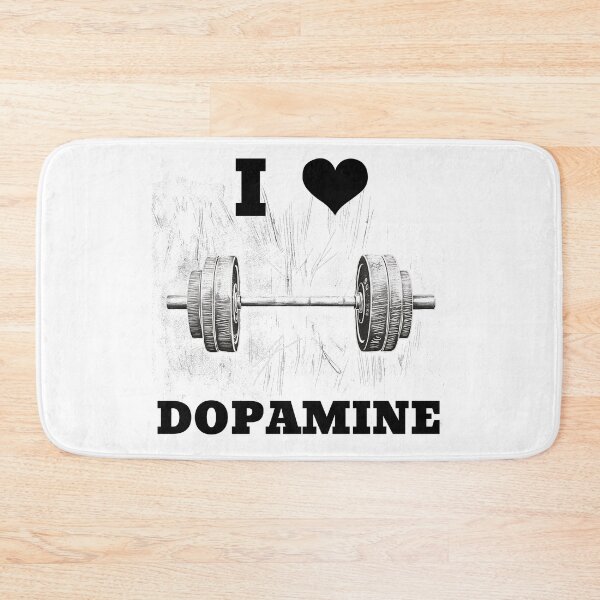 Item preview, I LOVE DOPAMINE Black Lettering Black Heart Barbell Design designed and sold by Primal Pump Co LTD.