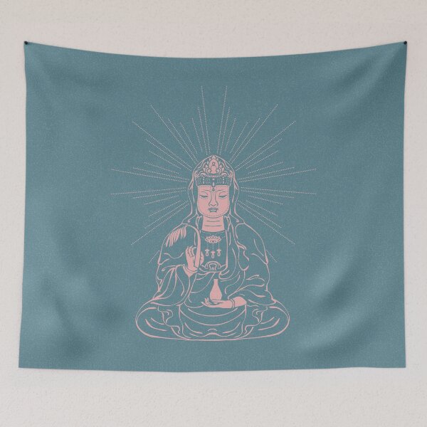 Item preview, Kuan Yin Sattva Minimal Edition - Peacock + Rose designed and sold by Irene Estelle.