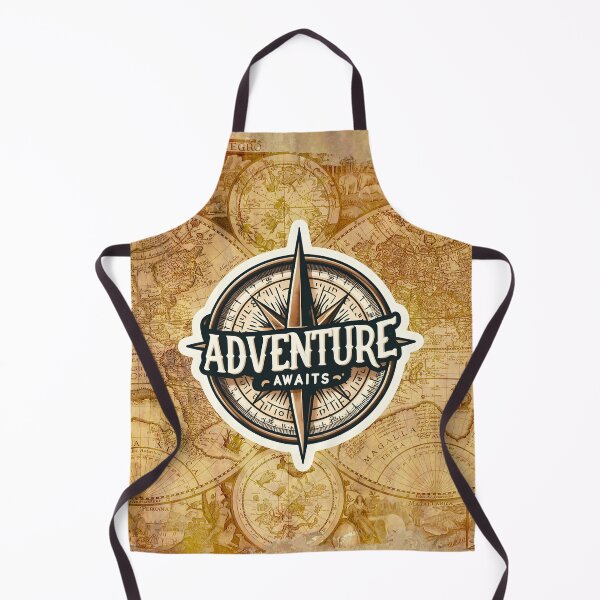 Item preview, Adventure Awaits - Vintage Map and Compass Exploration Design designed and sold by AdelkoDesigns.