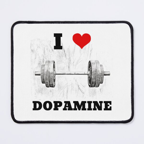 Item preview, I LOVE DOPAMINE Black Lettering Red Heart Barbell Design designed and sold by Primal Pump Co LTD.