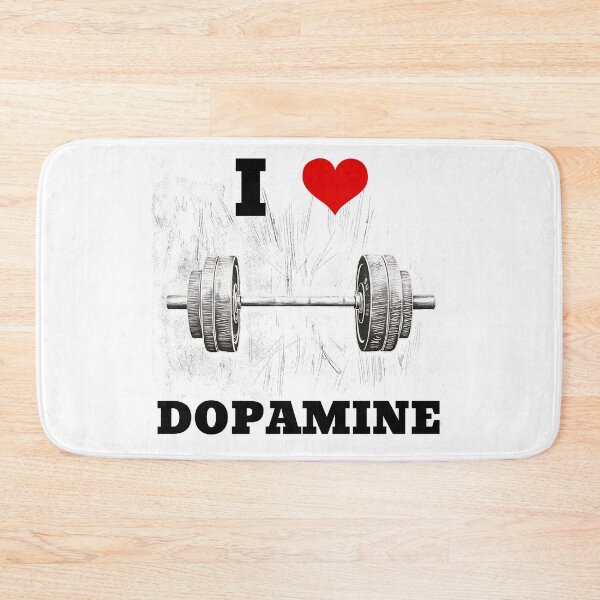Item preview, I LOVE DOPAMINE Black Lettering Red Heart Barbell Design designed and sold by Primal Pump Co LTD.