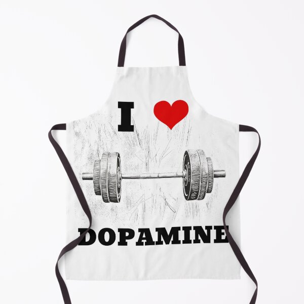 Item preview, I LOVE DOPAMINE Black Lettering Red Heart Barbell Design designed and sold by Primal Pump Co LTD.