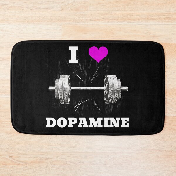 Item preview, I LOVE DOPAMINE White Lettering Pink Heart Barbell Design designed and sold by Primal Pump Co LTD.