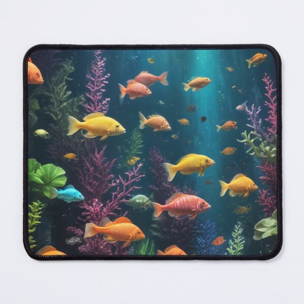 Item preview, Aquarium fishes and coral reef ecosystem print design designed and sold by Anshu3813.
