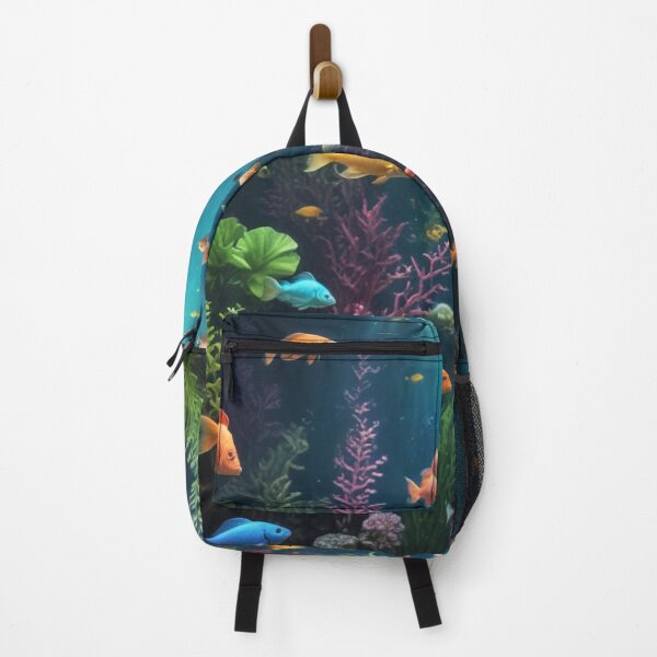 Item preview, Aquarium fishes and coral reef ecosystem print design designed and sold by Anshu3813.