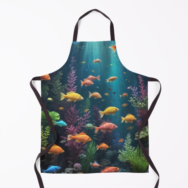 Item preview, Aquarium fishes and coral reef ecosystem print design  designed and sold by Anshu3813.
