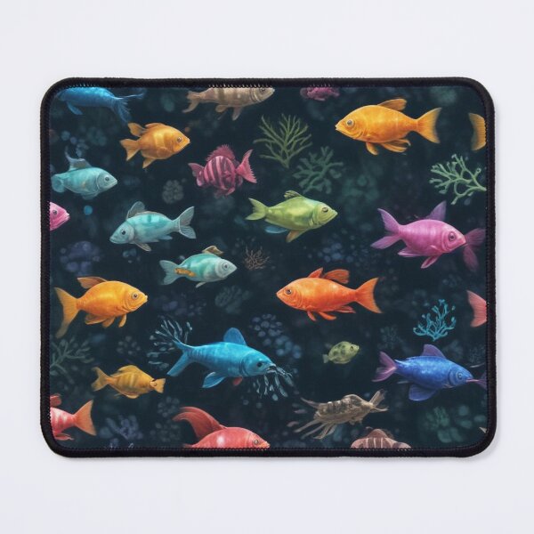 Item preview, Aquarium fishes and coral reef ecosystem print design designed and sold by Anshu3813.