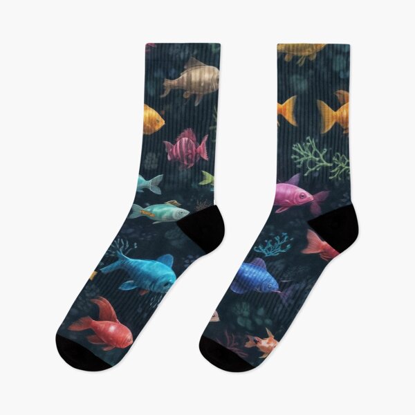 Item preview, Aquarium fishes and coral reef ecosystem print design  designed and sold by Anshu3813.