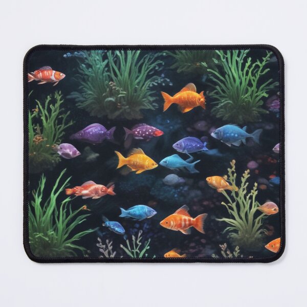 Item preview, Aquarium fishes and coral reef ecosystem print design designed and sold by Anshu3813.