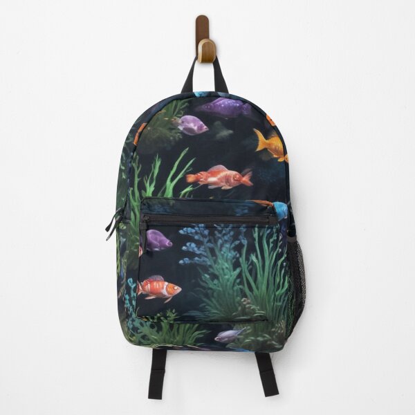Item preview, Aquarium fishes and coral reef ecosystem print design designed and sold by Anshu3813.