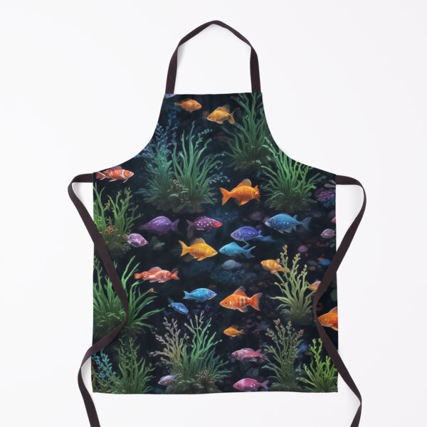 Item preview, Aquarium fishes and coral reef ecosystem print design designed and sold by Anshu3813.