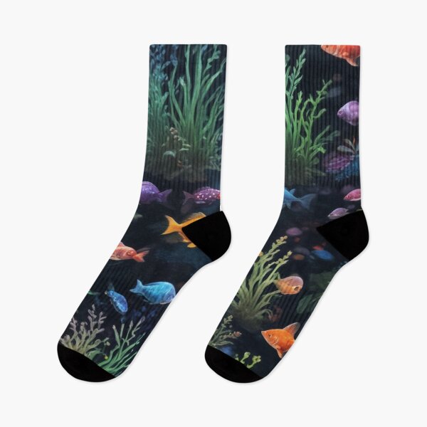 Item preview, Aquarium fishes and coral reef ecosystem print design designed and sold by Anshu3813.