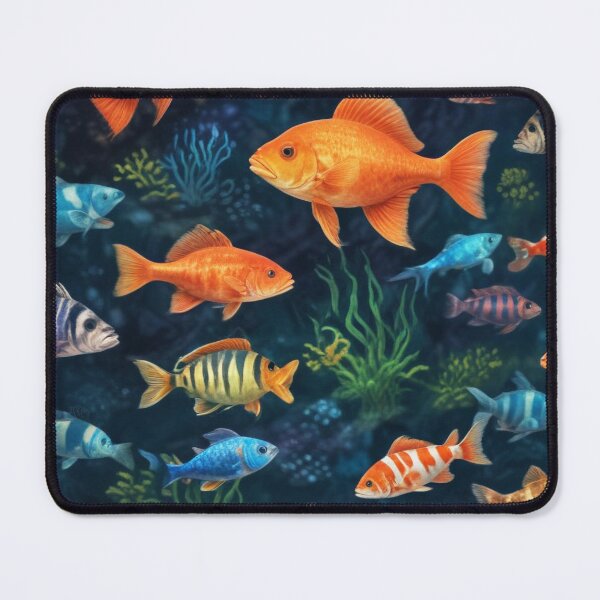 Item preview, Aquarium fishes and coral reef ecosystem print design designed and sold by Anshu3813.