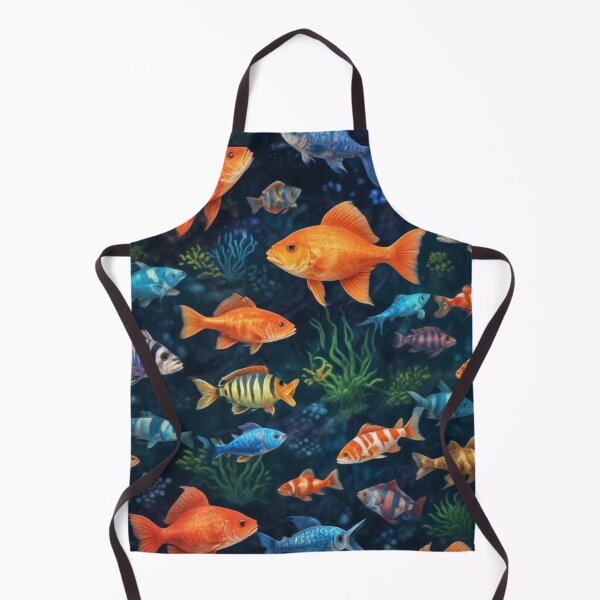Item preview, Aquarium fishes and coral reef ecosystem print design  designed and sold by Anshu3813.