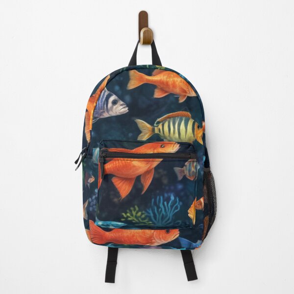 Item preview, Aquarium fishes and coral reef ecosystem print design designed and sold by Anshu3813.