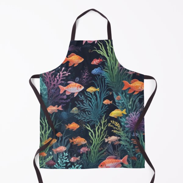 Item preview, Aquarium fishes and coral reef ecosystem print design designed and sold by Anshu3813.