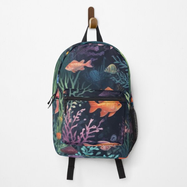 Item preview, Aquarium fishes and coral reef ecosystem print design designed and sold by Anshu3813.