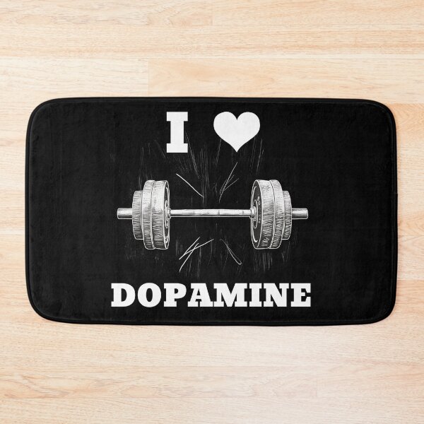 Item preview, I LOVE DOPAMINE White Lettering White Heart Barbell Design designed and sold by Primal Pump Co LTD.