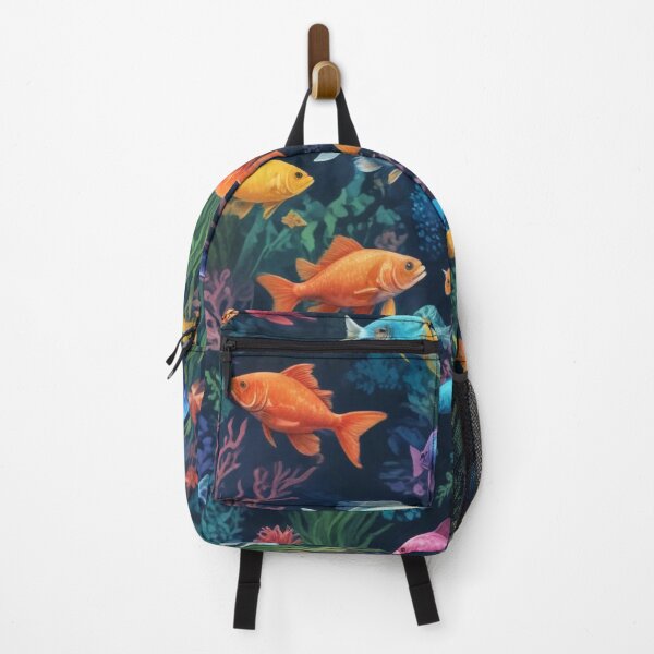 Item preview, Aquarium fishes and coral reef ecosystem print design designed and sold by Anshu3813.