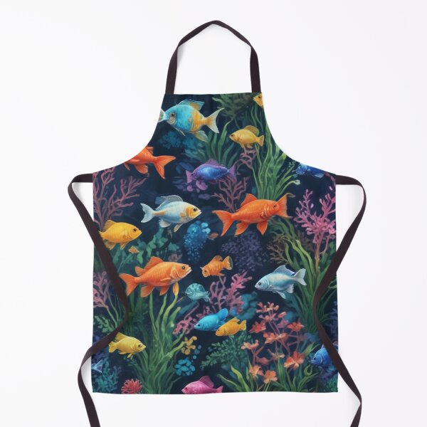 Item preview, Aquarium fishes and coral reef ecosystem print design designed and sold by Anshu3813.