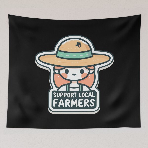 Item preview, Support Local Farmers designed and sold by BluRockDesigns.
