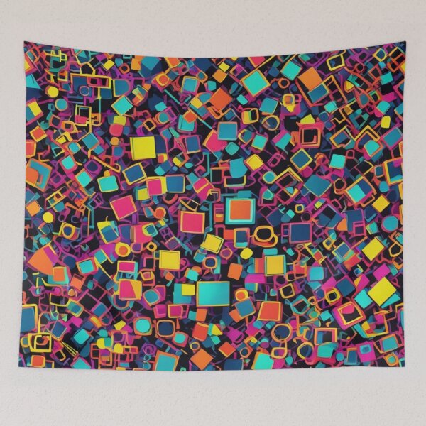 Item preview, Abstract Colorful Cubism Pattern designed and sold by calibrit.