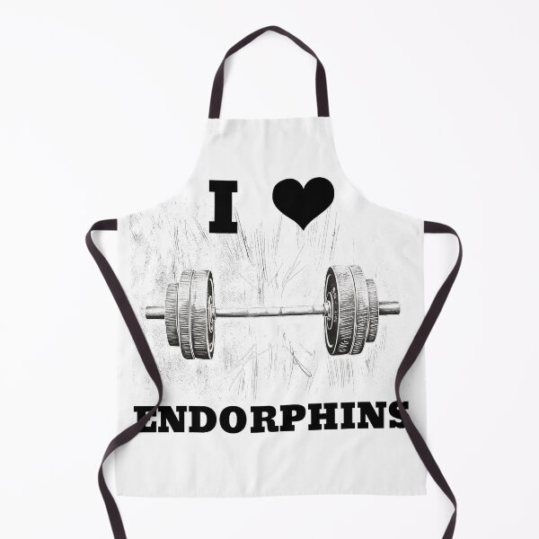 Item preview, I LOVE ENDORPHINS Black Lettering Black Heart Barbell Design designed and sold by Primal Pump Co LTD.