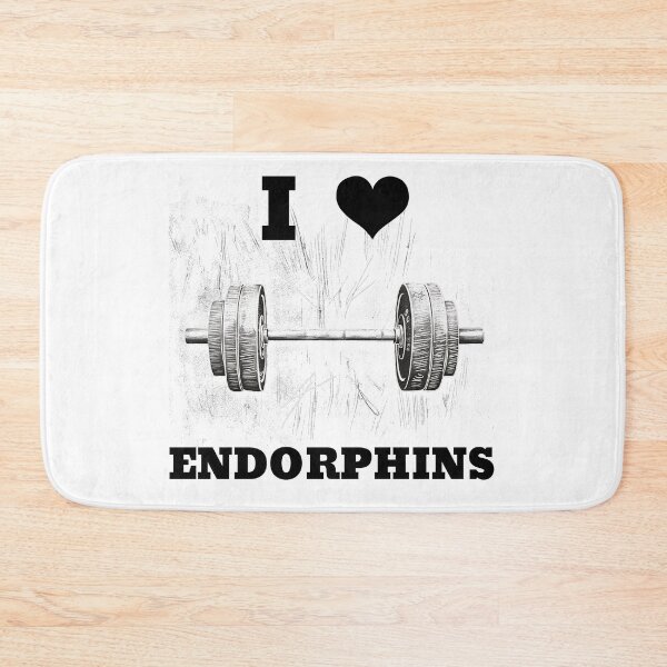 Item preview, I LOVE ENDORPHINS Black Lettering Black Heart Barbell Design designed and sold by Primal Pump Co LTD.
