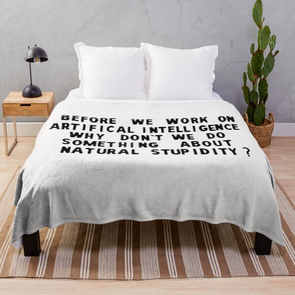 Item preview, Natural Stupidity; AI; Urban Poetry; designed and sold by StickerApe.