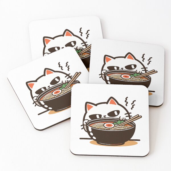 Item preview, kawaii Sneaky Cat Ramen designed and sold by Designowner.