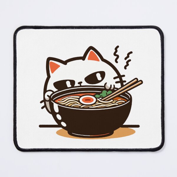 Item preview, kawaii Sneaky Cat Ramen designed and sold by Designowner.